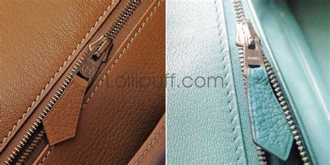 fake hermes jige - real Hermes zippers.